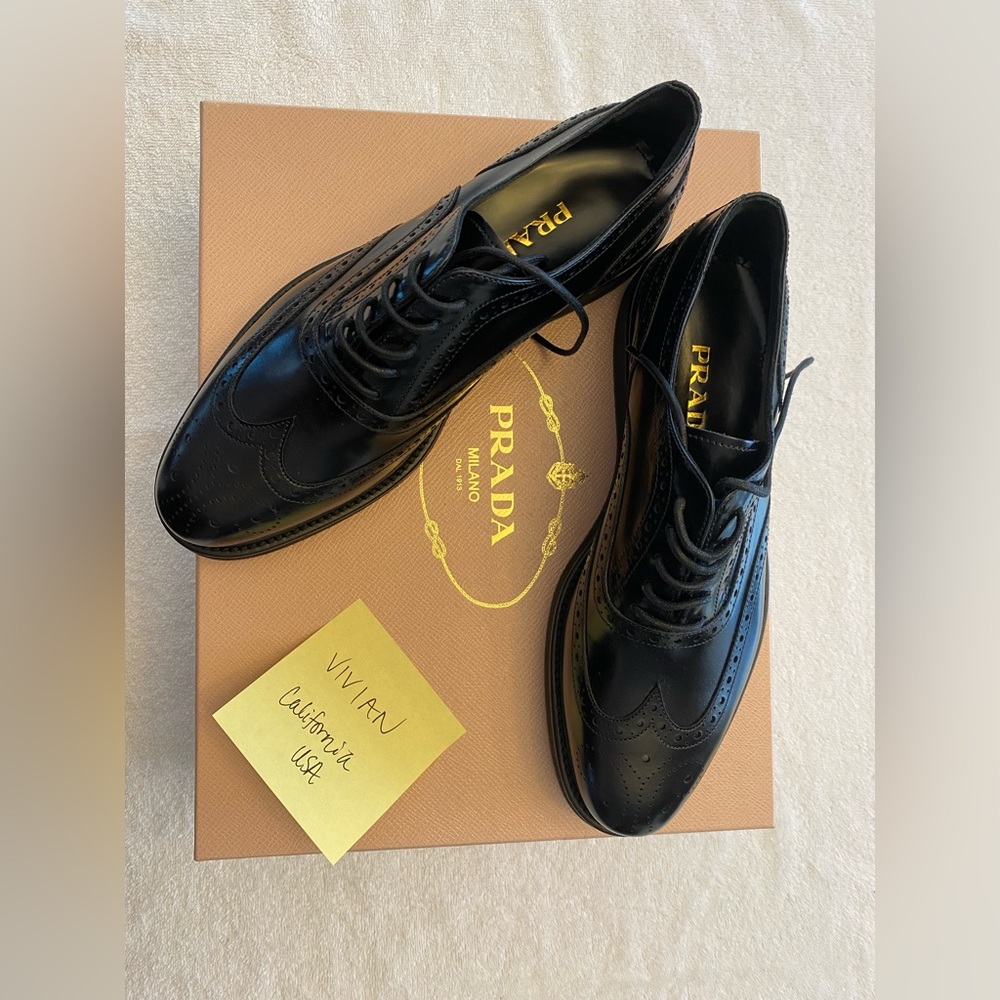 Prada - black Oxford shoes
